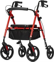 E1639  Elenker Rollator Walker 10 Wheels Red