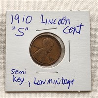 1910-S Lincoln Cent Semi Key