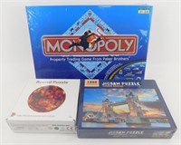* 2 New Puzzles and a Monopoly Game