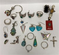 Assorted Pieces of Sterling Silver Jewelry