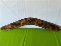 Authentic Hand Carved / Etched  Boomerang