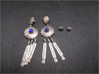 Sterling Lapis Southwest Earrings & Studs