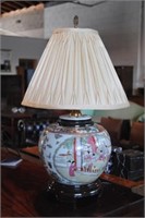 Famille Rose Jardinere Converted to Lamp