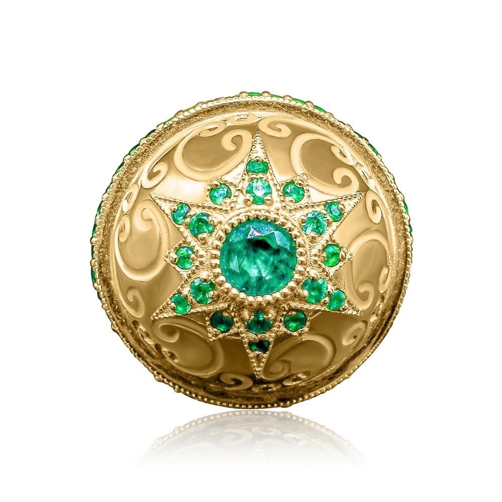 14K YELLOW GOLD 2.00CT EMERALD RING