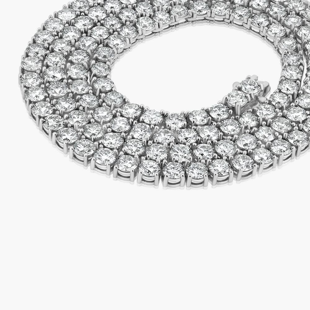 14K WHITE GOLD 10.63CT DIAMOND NECKLACE