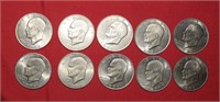 (10) 1971D Eisenhower Dollars