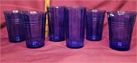 6 Cobalt glasses