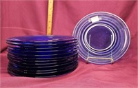 13 cobalt plates 8"