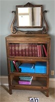 Barrister 3 Tiers Bookcase w/Mirror very nice