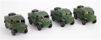 FOUR DINKY FIELD ARTILLERY TRACTORS # 688