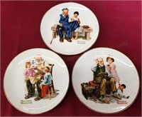 Three 6" Normal Rockwell Plates