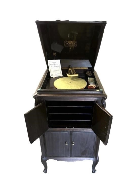Victor Victrola Talking Machine in Red Mahogany