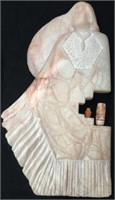 Sgd. A.E. Begay Alabaster Sculpture of Indian.