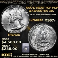 ***Auction Highlight*** 1990-d Washington Quarter