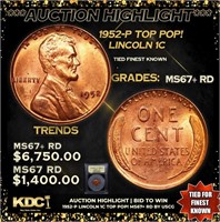 ***Auction Highlight*** 1952-p Lincoln Cent TOP PO