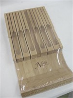 NIP Noble In-Drawer Bamboo Knife Block