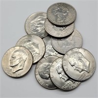 10- EISENHOWER BICENTENNIAL DOLLARS 1976