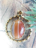 BANDED AGATE PENDANT ROCK STONE LAPIDARY SPECIMEN