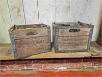 Two Antique Wooden Crates