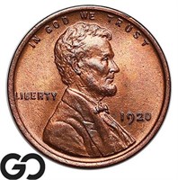 1920 Lincoln Wheat Cent, Gem BU RB Bid: 100