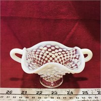 Handled Hobnail Decorative Glass Dish (Vintage)