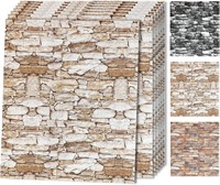 Lots of 2 10Pack 3D Wall Panels  Brick Light Brown