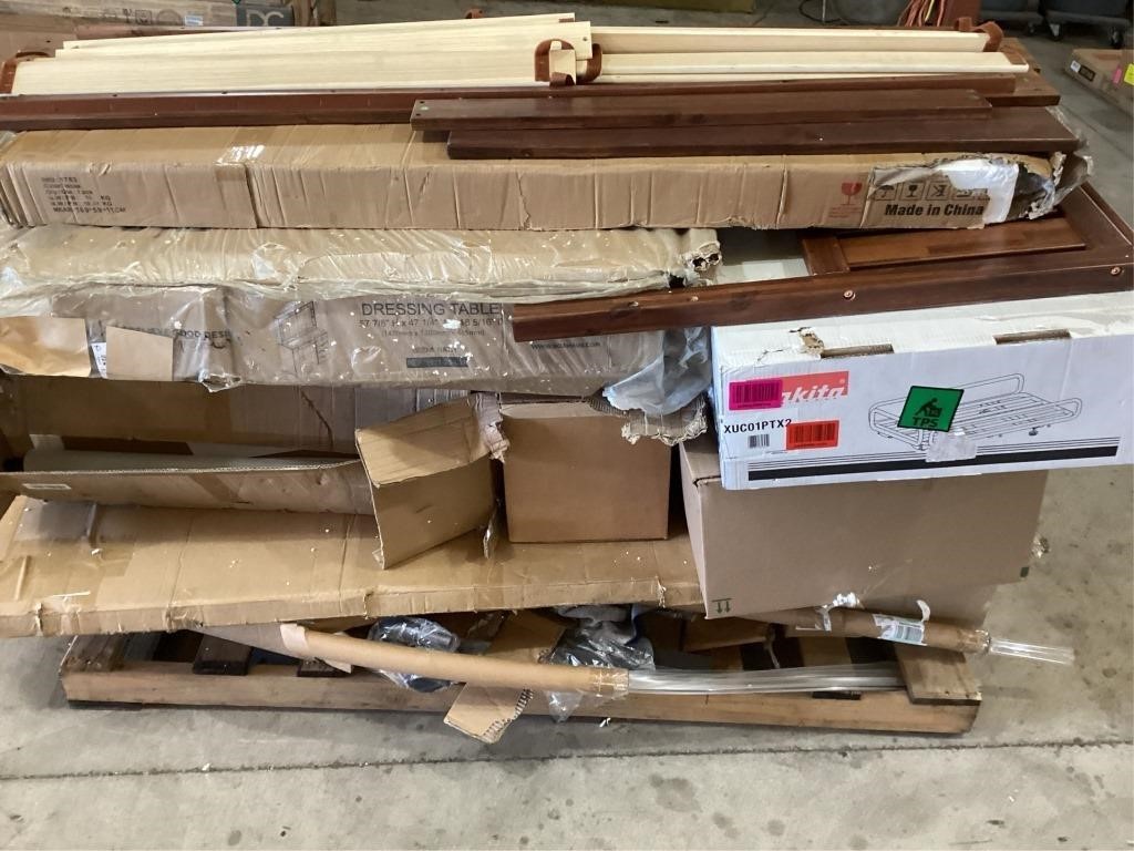 Pallet of Incomplete and Damaged Goods