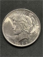 Beautiful 1922 Peace Silver Dollar