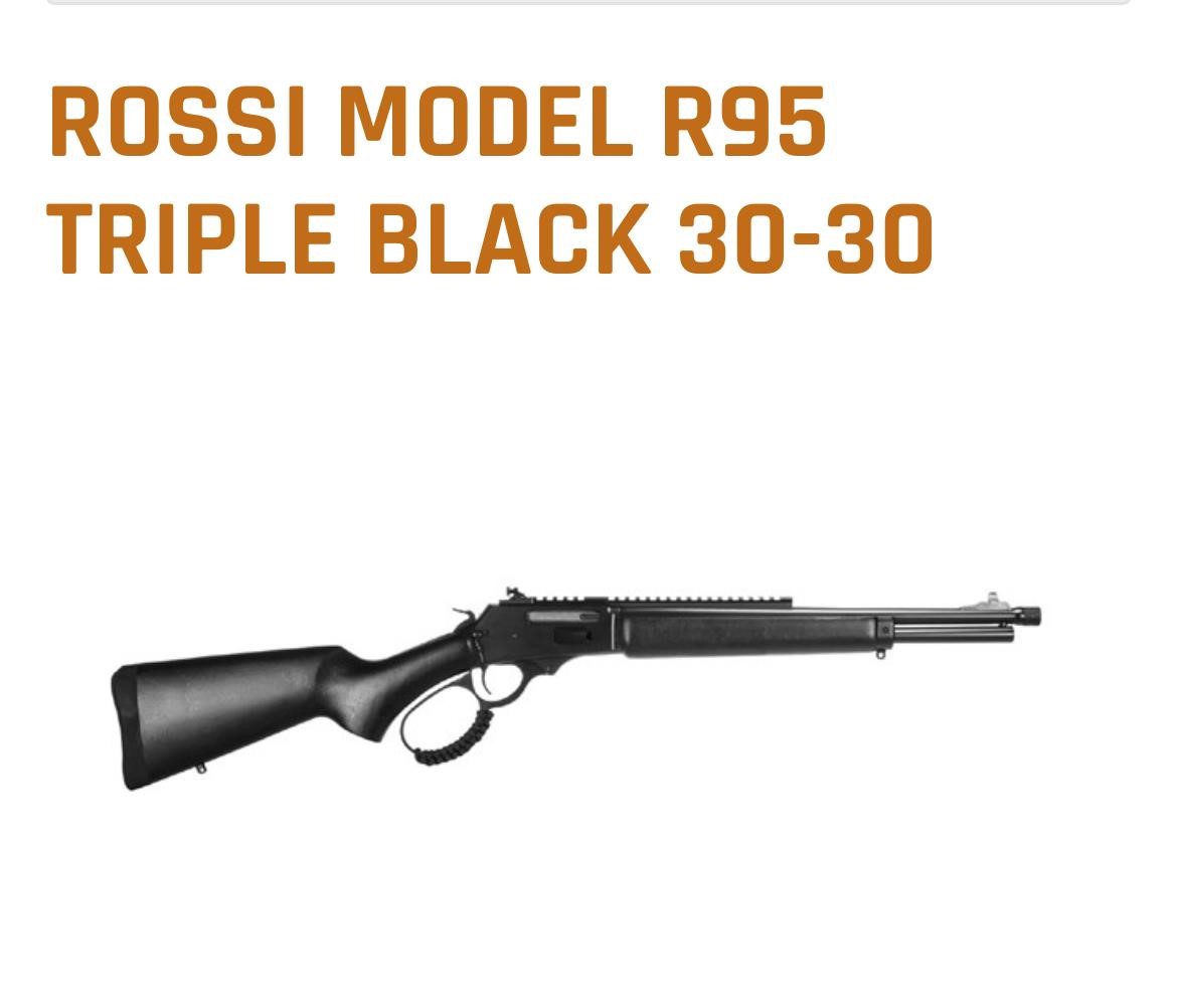 Rossi R95 Triple Black 30-30 MSRP $1,212.99