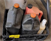 Crate of chain oils