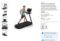 W4179  RUNOW 2.5 HP Treadmill 8.1MPH Fold Heart