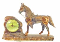 L Gilbert Vintage Horse Mantle Clock