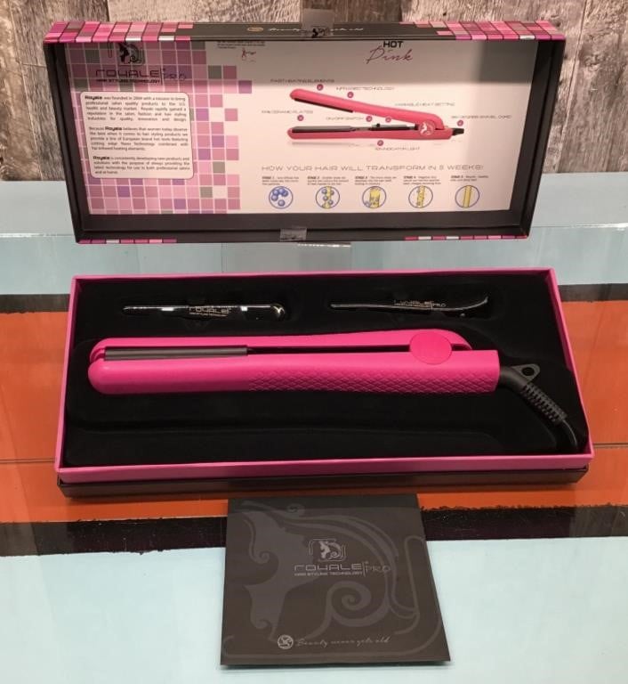 Royale Pro Hot Pink hair straightener - new