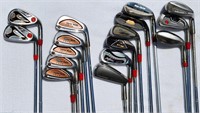 Mixed Gold Club Irons Lot Taylor Made Cleveland