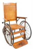 VINTAGE WOODEN WHEELCHAIR BY GENDRON WHEEL CO.