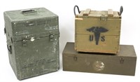 US MEDICAL CORPS CHEST INJURIES CASE & CRATE LOT