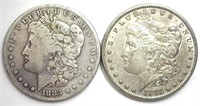 1883-S & 1885 Morgan Better Dates 2pcs