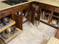 Contents of 6 lower kitchen cabinets