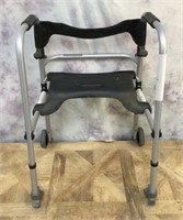 Walker w/Folding Seat & Glides on Front Legs