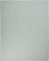 Nourison Courtyard In/out Ivory Aqua 9' x 12' Rug,