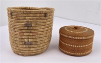 Pair of Eskimo Inuit Eskimo Baskets