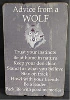 Advice From A Wolf Wall Hanging 12" x 18"
