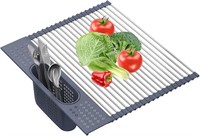 LEMIKKLE Roll Up Dish Rack  Grey (20 x 15.2)