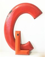 Metal Painted Letters, Large C, Small L