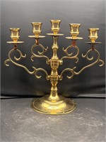 Heavy vintage Solid Brass Five Arm Candelabra