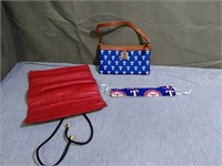 Ladies lot. Texas Rangers clutch and mask.