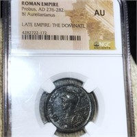AD 276-282 Roman Empire Coin NGC - AU
