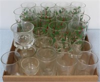 Tray Lot of Assorted Glasses