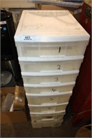 8 drawer plastic stand
