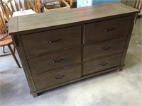6 Drawer Dresser, 36”T x 54”W x 17”D